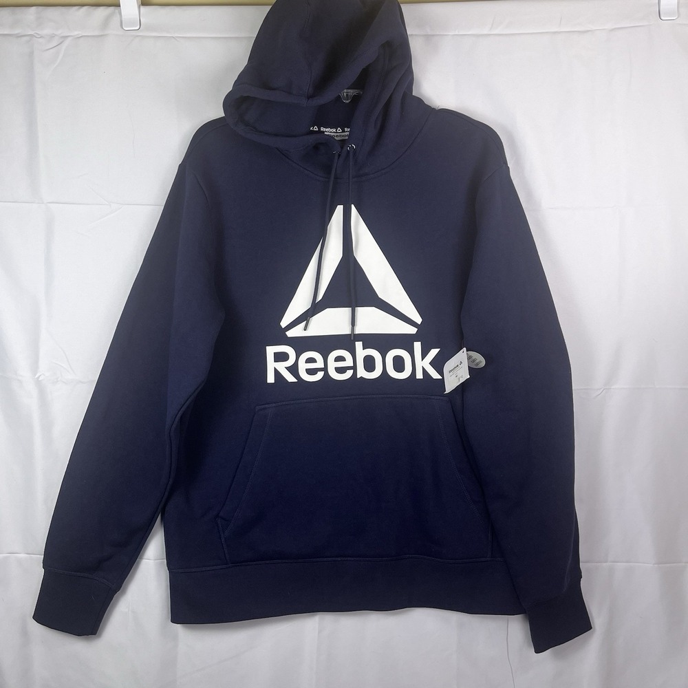 NWT Reebok‎ Men's Delta Logo Hoodie Size Medium, Navy
